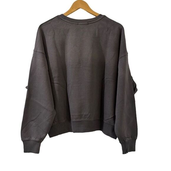 Forever 21 French Terry Paris Graphic Pullover Size Medium Gray NWT Oversized - Picture 9 of 9